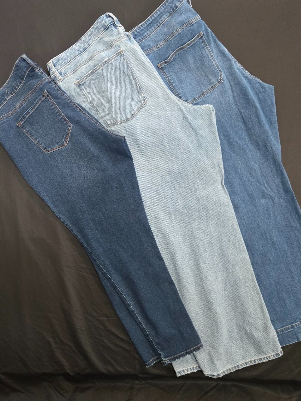 Lot of 3 Jeans (Sizes 17 & 18) — Baggy, Skinny, Flare
